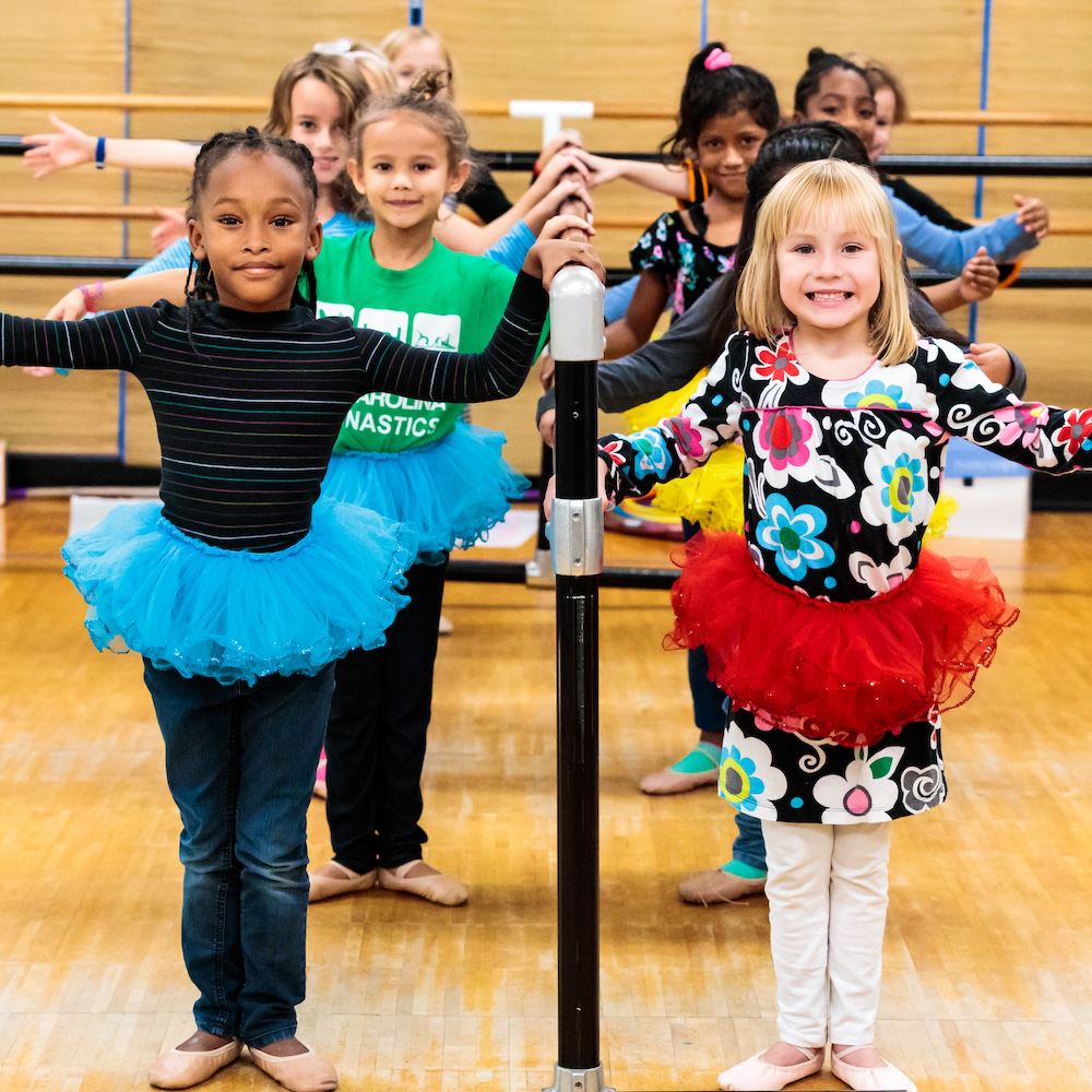  students practicing ballet